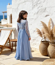 Luxe Blue Georgette Gown