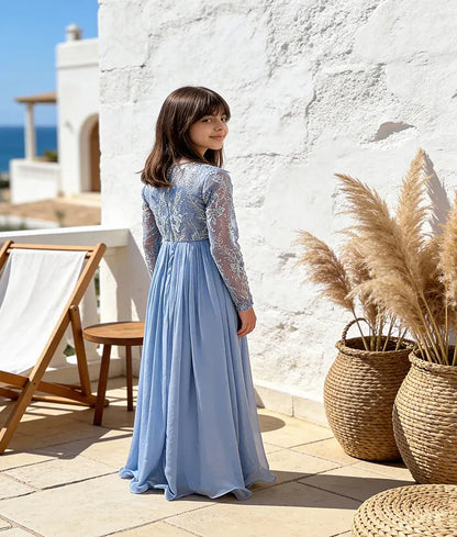 Luxe Blue Georgette Gown