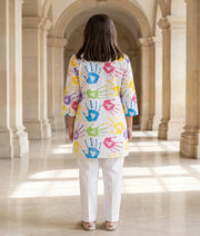 Luxe Festive Printed Kurti with Pant for Holi