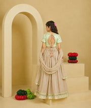 Luxe Green Aangi Work Choli with Lehenga Set fayon_teens
