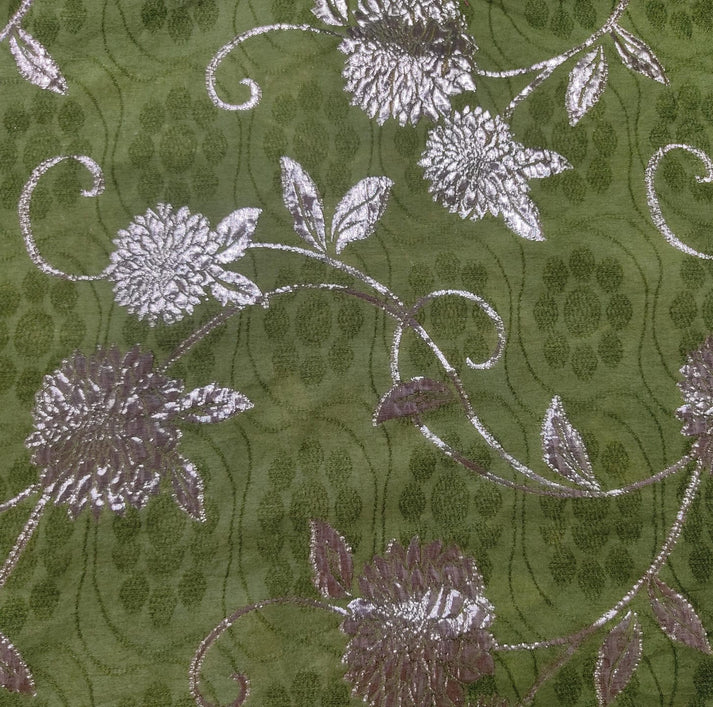 Luxe Green Chanderi Lehenga Set