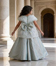 Luxe Green Embroidered Gown