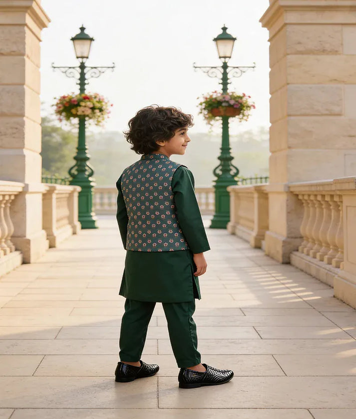 Luxe Green Print Classic