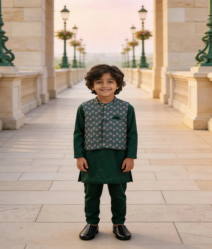 Luxe Green Print Classic