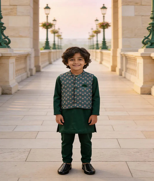 Luxe Green Print Classic