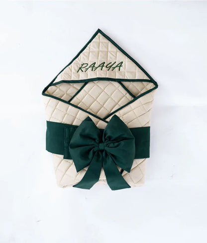 Luxe Green Printed Kurti with Pant Jamna Set for Girls