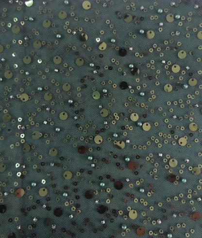 Luxe Green Sequence Embroidery Gown