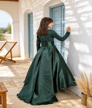 Luxe Green Sequence Embroidery Gown