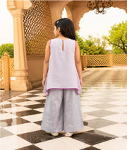 Luxe Grey Kurti with Brocade Salwar