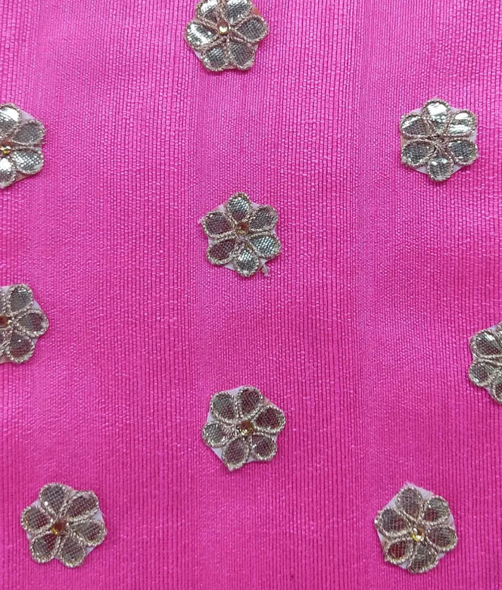 Luxe Hot Pink Embroidery Lehenga Choli Organza Dupatta for Girls