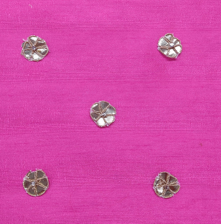 Luxe Hot Pink Silk Embroidery Lehenga with Choli Organza Dupatta for Girls