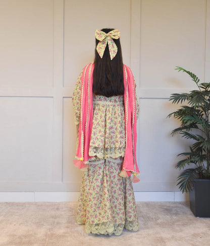 Luxe Light Green Kurti Sharara