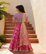 Luxe Lilac Brocade Choli lehenga Set