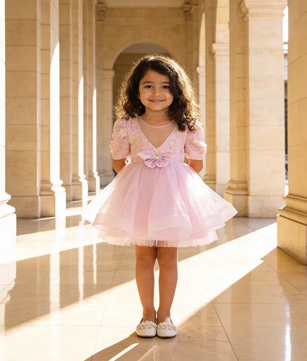 Luxe Lilac Butterfly Bloom Party Frock