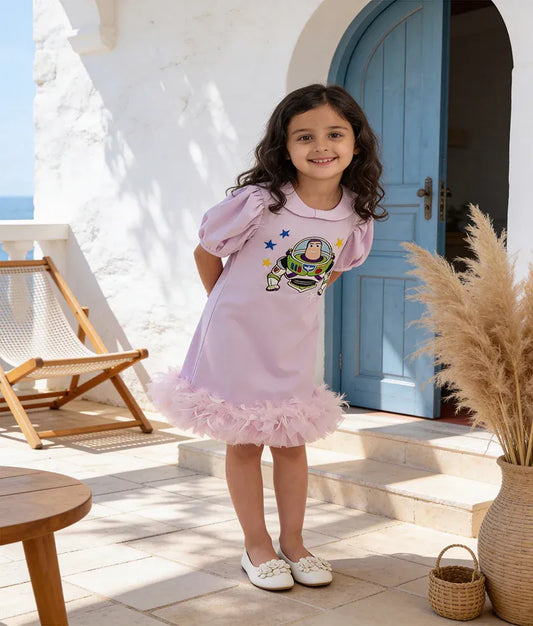 Luxe Lilac Embroidered Dress