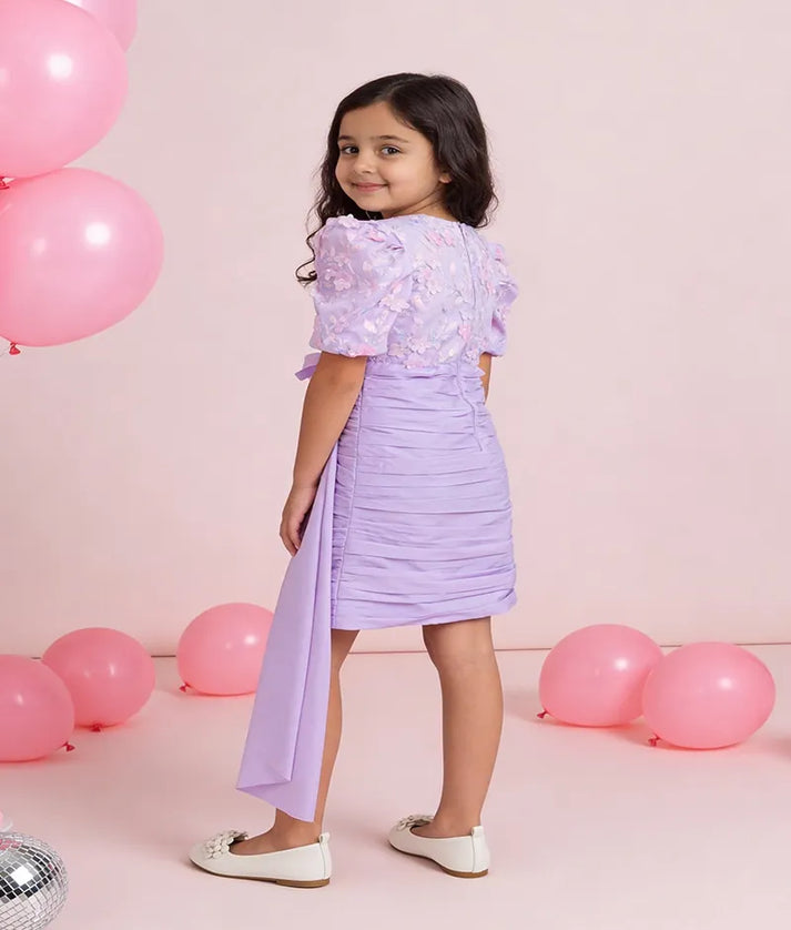 Luxe Lilac Embroidered Dress