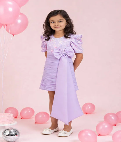 Luxe Lilac Embroidered Dress