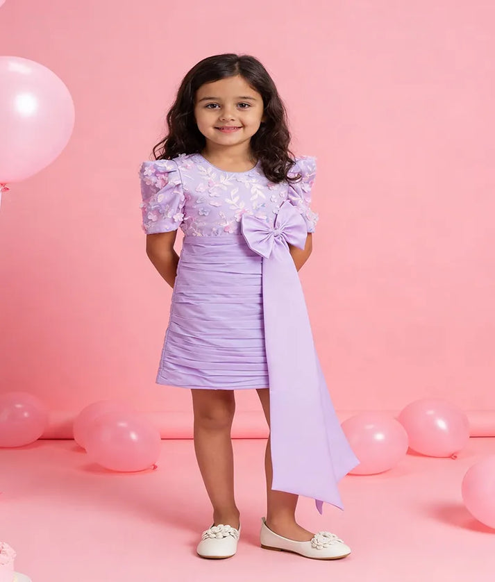 Luxe Lilac Embroidered Dress