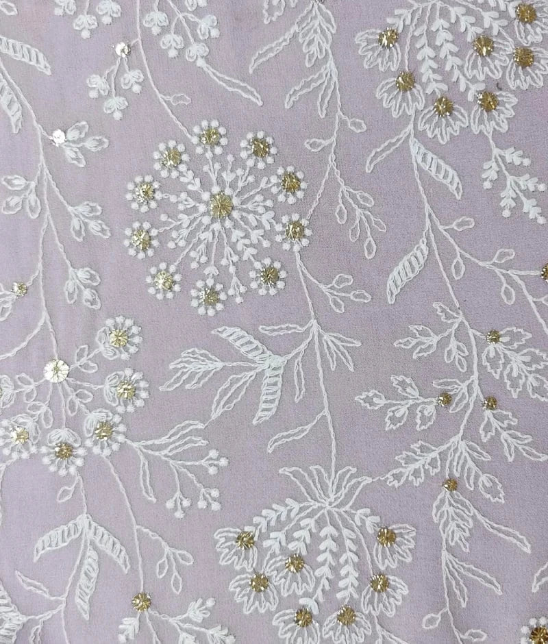 Luxe Lilac Embroidered Kurti Lehenga Set