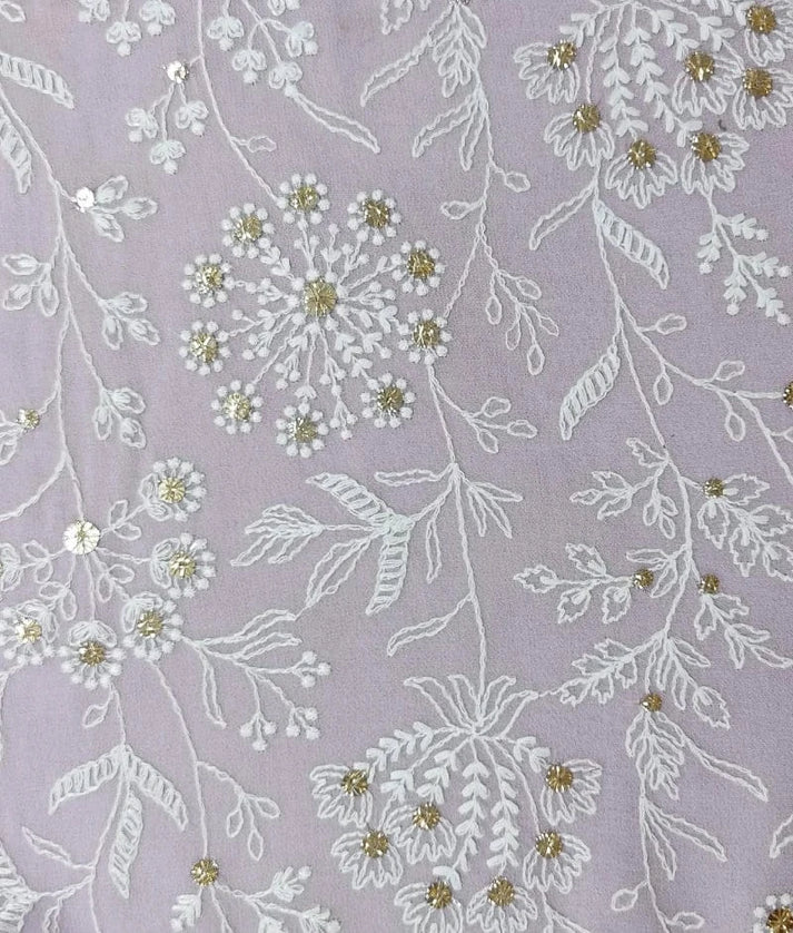 Luxe Lilac Embroidered Kurti Lehenga Set