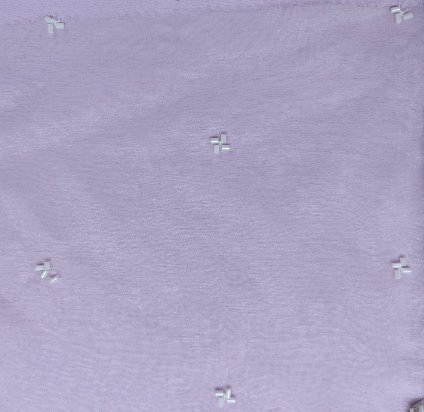 Luxe Lilac Embroidered Organza Kurti with Skirt