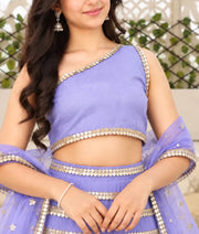 Luxe Lilac Sequins Lehenga Choli Dupatta for Girls