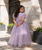 Luxe Lilac Star Net Dress