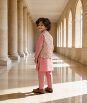 Luxe Mirror Embroidered Jacket with Kurta and Pant