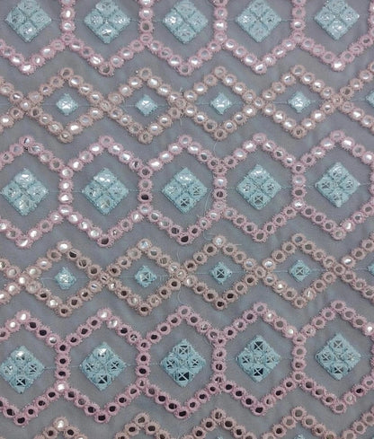 Luxe Mirror Embroidered Kurti Sharara