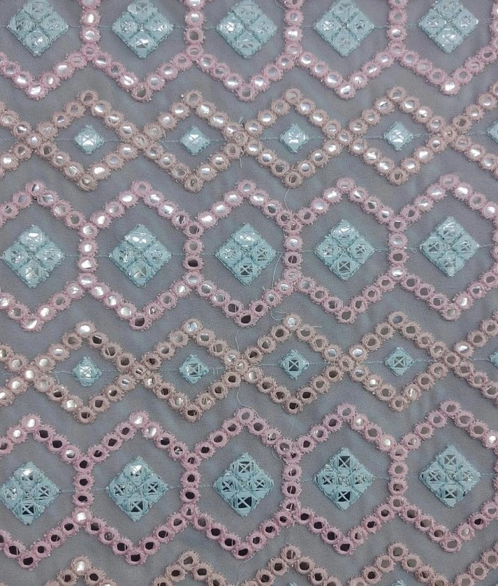 Luxe Mirror Embroidered Kurti Sharara