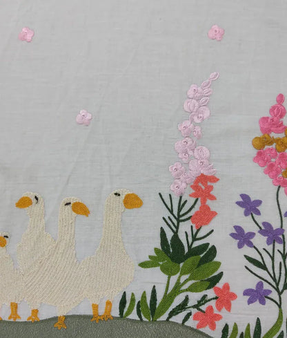 Luxe Off-White Embroidered Lehenga Set