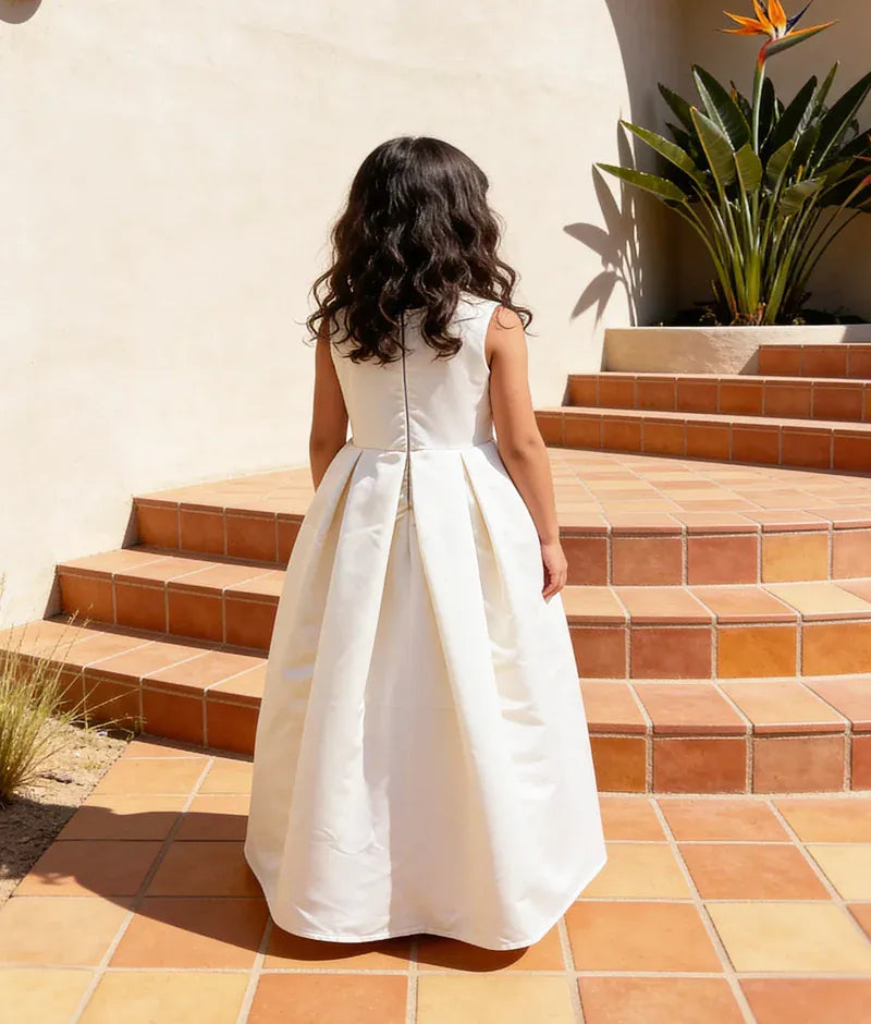 Luxe Off white Satin Gown