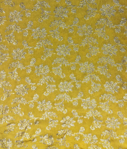 Luxe Off white Sequins Yellow Brocade Lehenga with Choli Boti Net Dupatta for Girls