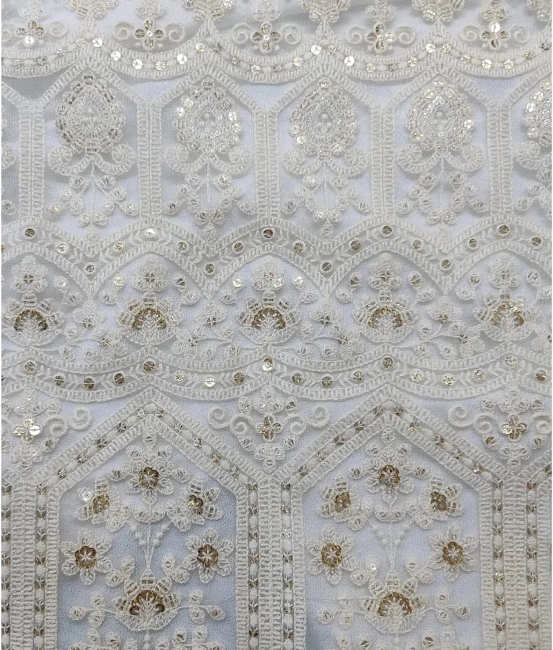 Luxe Off-White Thread Lehenga for Girls