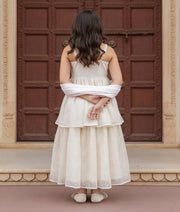 Luxe Offwhite Embroidered Kurti Sharara Set