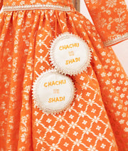 Luxe Orange Chanderi Lehenga Choli