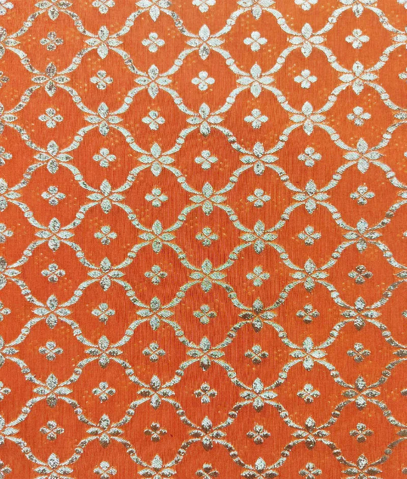 Luxe Orange Chanderi Lehenga Choli