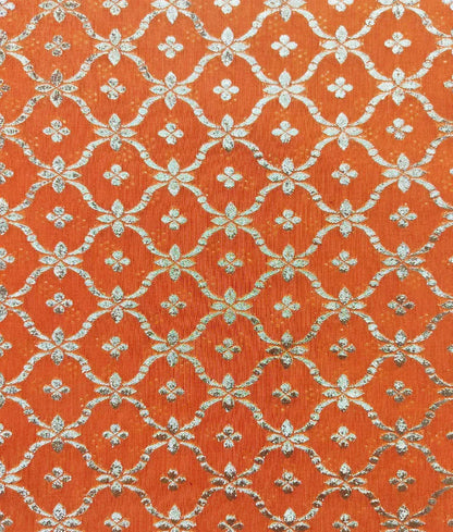 Luxe Orange Chanderi Lehenga Choli