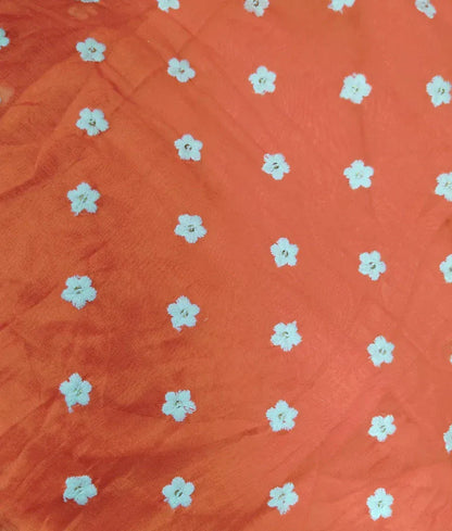 Luxe Orange Ombre Embroidered Lehenga Choli Set