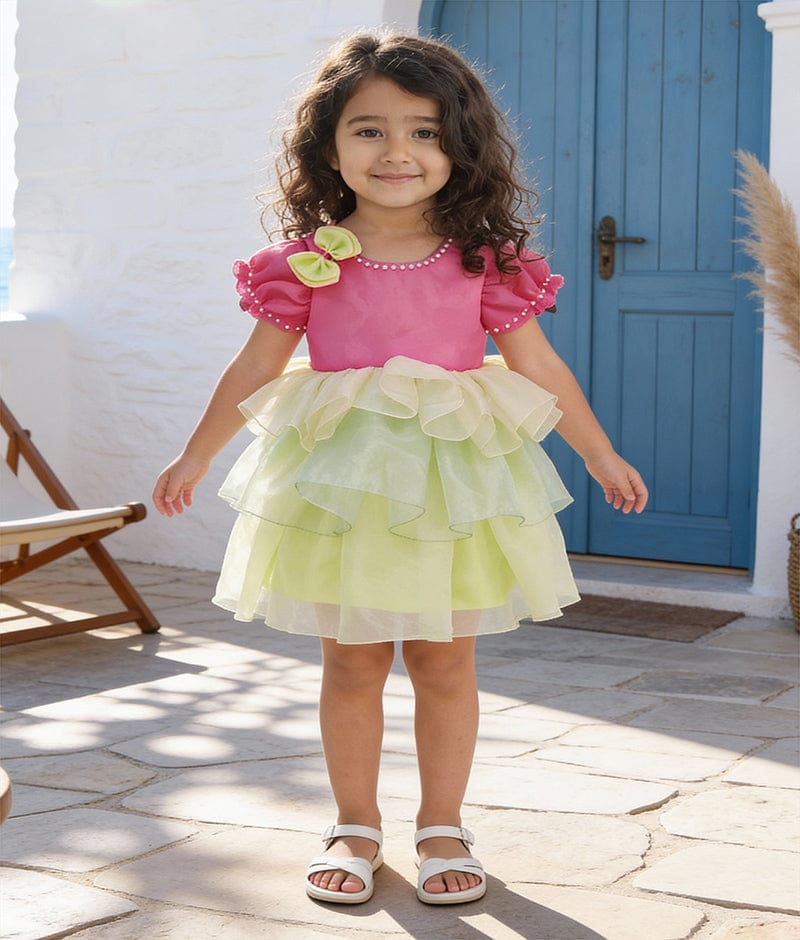 Luxe Organza layered Frock for Girls