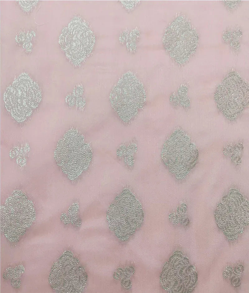 Luxe Peach Brocade Kurti with Salwar