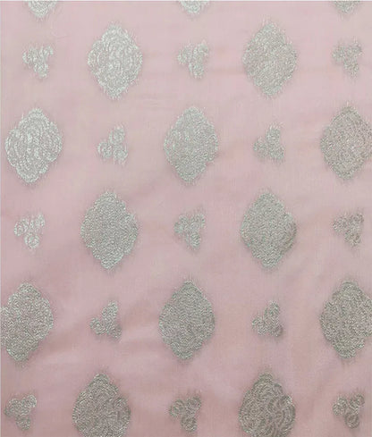 Luxe Peach Brocade Kurti with Salwar