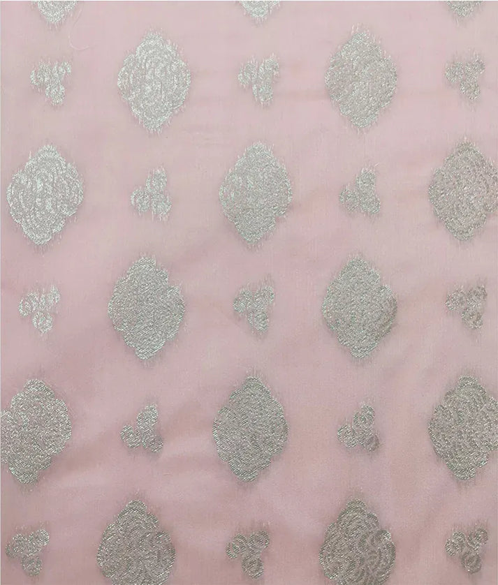 Luxe Peach Brocade Kurti with Salwar