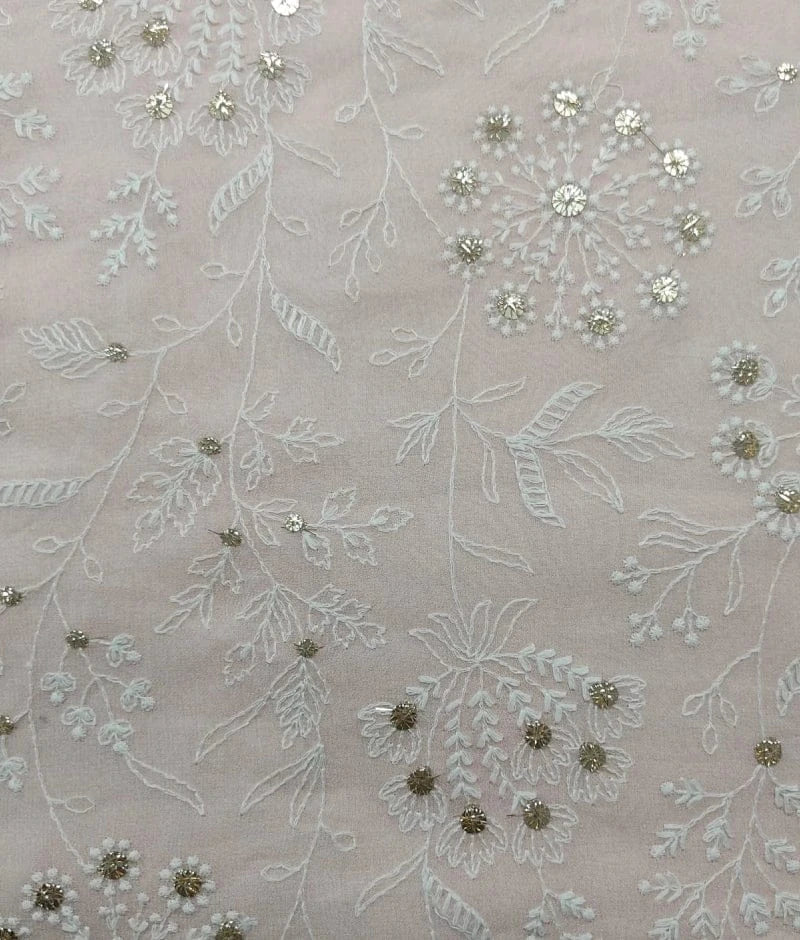 Luxe Peach Embroidered Kurti Sharara