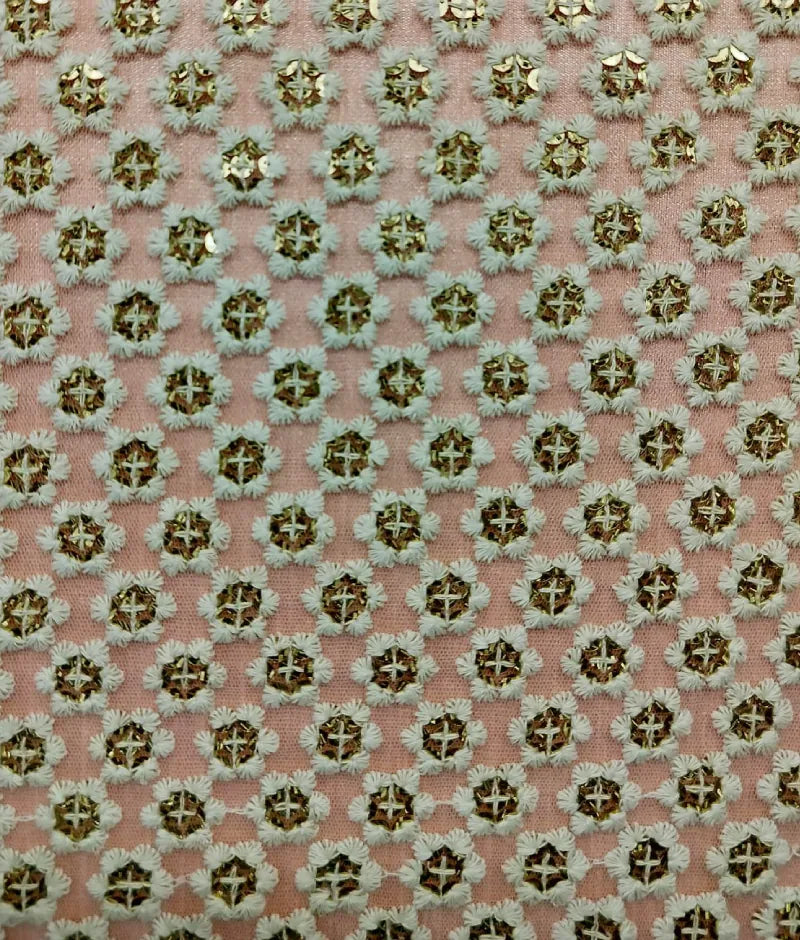 Luxe Peach Embroidery Green Gota Lehenga with Choli Organza Dupatta for Girls