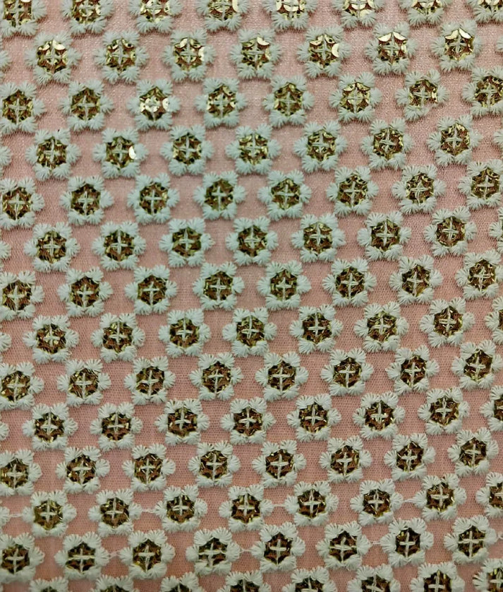 Luxe Peach Embroidery Green Gota Lehenga with Choli Organza Dupatta for Girls