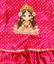 Luxe Pink Bhandhej Kurti Dhoti Set