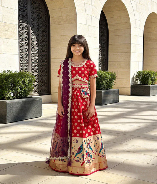 Luxe Pink Brocade Lehenga Choli