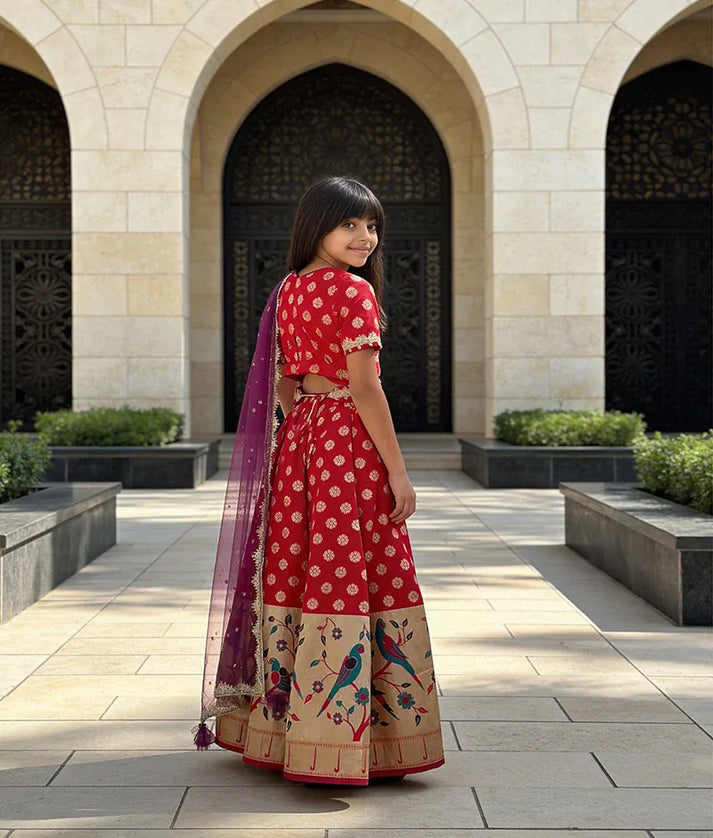 Luxe Pink Brocade Lehenga Choli
