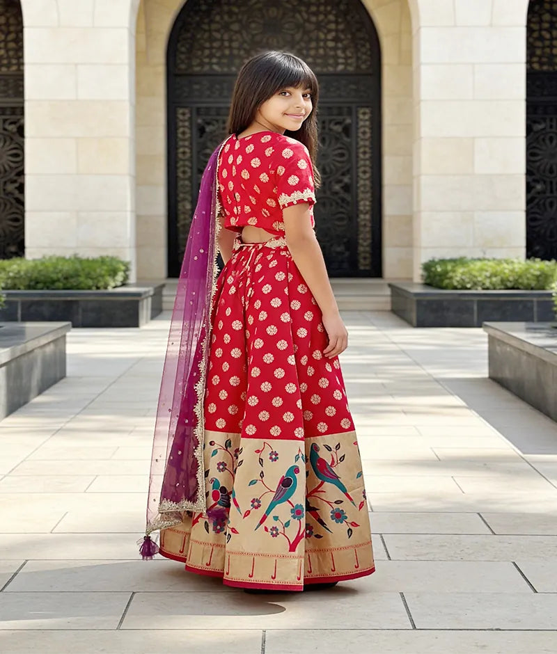 Luxe Pink Brocade Lehenga Choli